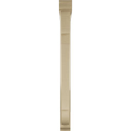 Ekena Millwork - BKTUR0352X32X40OLY01RCPR - Timberthane Faux Wood Olympic Style Bracket w/ Offset Brace, Traditional Ends, 3 1/2"W x 32"D x 40"H, Primed Tan