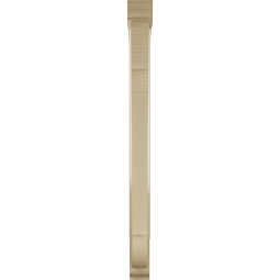 Ekena Millwork - BKTUR0352X32X44OLY01RCPR - Timberthane Faux Wood Olympic Style Bracket w/ Offset Brace, Traditional Ends, 3 1/2"W x 32"D x 44"H, Primed Tan