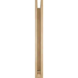 Ekena Millwork - BKTUR0352X34X34OLY01RCPR - Timberthane Faux Wood Olympic Style Bracket w/ Offset Brace, Traditional Ends, 3 1/2"W x 34"D x 34"H, Primed Tan