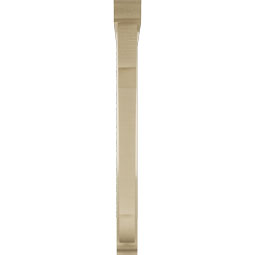 Ekena Millwork - BKTUR0352X34X38OLY01RCPR - Timberthane Faux Wood Olympic Style Bracket w/ Offset Brace, Traditional Ends, 3 1/2"W x 34"D x 38"H, Primed Tan