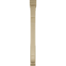 Ekena Millwork - BKTUR0352X34X40OLY01RCPR - Timberthane Faux Wood Olympic Style Bracket w/ Offset Brace, Traditional Ends, 3 1/2"W x 34"D x 40"H, Primed Tan