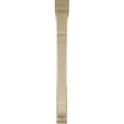 Ekena Millwork - BKTUR0352X36X36OLY01RCPR - Timberthane Faux Wood Olympic Style Bracket w/ Offset Brace, Traditional Ends, 3 1/2"W x 36"D x 36"H, Primed Tan