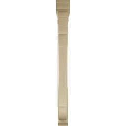Ekena Millwork - BKTUR0352X38X38OLY01RCPR - Timberthane Faux Wood Olympic Style Bracket w/ Offset Brace, Traditional Ends, 3 1/2"W x 38"D x 38"H, Primed Tan