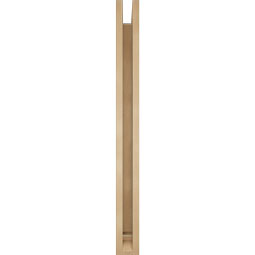 Ekena Millwork - BKTUR0352X38X38OLY01RCPR - Timberthane Faux Wood Olympic Style Bracket w/ Offset Brace, Traditional Ends, 3 1/2"W x 38"D x 38"H, Primed Tan