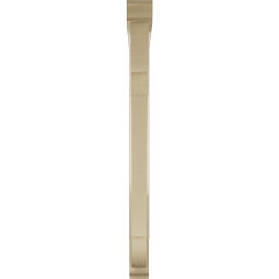 Ekena Millwork - BKTUR0352X40X44OLY01RCPR - Timberthane Faux Wood Olympic Style Bracket w/ Offset Brace, Traditional Ends, 3 1/2"W x 40"D x 44"H, Primed Tan