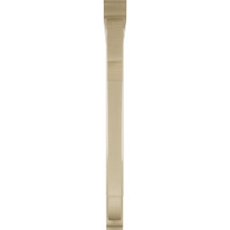 Ekena Millwork - BKTUR0352X42X42OLY01RCPR - Timberthane Faux Wood Olympic Style Bracket w/ Offset Brace, Traditional Ends, 3 1/2"W x 42"D x 42"H, Primed Tan