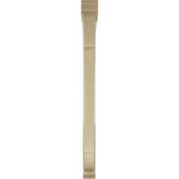 Ekena Millwork - BKTUR0352X44X44OLY01RCPR - Timberthane Faux Wood Olympic Style Bracket w/ Offset Brace, Traditional Ends, 3 1/2"W x 44"D x 44"H, Primed Tan