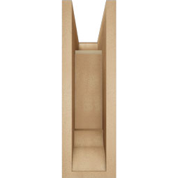 Ekena Millwork - BKTUR0554X14X18OLY01RCPR - Timberthane Faux Wood Olympic Style Bracket w/ Offset Brace, Traditional Ends, 5 1/2"W x 14"D x 18"H, Primed Tan