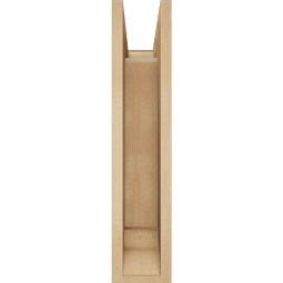 Ekena Millwork - BKTUR0554X14X26OLY01RCPR - Timberthane Faux Wood Olympic Style Bracket w/ Offset Brace, Traditional Ends, 5 1/2"W x 14"D x 26"H, Primed Tan