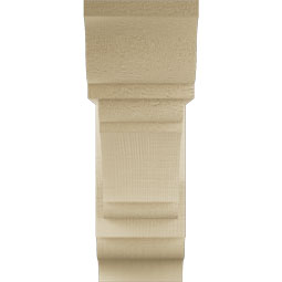 Ekena Millwork - BKTUR0554X16X16OLY01RCPR - Timberthane Faux Wood Olympic Style Bracket w/ Offset Brace, Traditional Ends, 5 1/2"W x 16"D x 16"H, Primed Tan