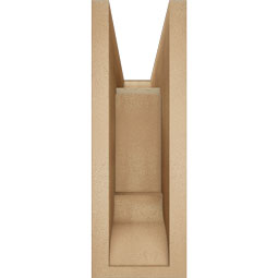 Ekena Millwork - BKTUR0554X16X16OLY01RCPR - Timberthane Faux Wood Olympic Style Bracket w/ Offset Brace, Traditional Ends, 5 1/2"W x 16"D x 16"H, Primed Tan