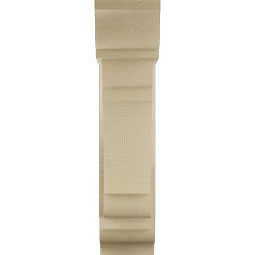 Ekena Millwork - BKTUR0554X16X24OLY01RCPR - Timberthane Faux Wood Olympic Style Bracket w/ Offset Brace, Traditional Ends, 5 1/2"W x 16"D x 24"H, Primed Tan