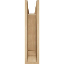 Ekena Millwork - BKTUR0554X16X24OLY01RCPR - Timberthane Faux Wood Olympic Style Bracket w/ Offset Brace, Traditional Ends, 5 1/2"W x 16"D x 24"H, Primed Tan