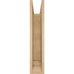 Ekena Millwork - BKTUR0554X16X28OLY01RCPR - Timberthane Faux Wood Olympic Style Bracket w/ Offset Brace, Traditional Ends, 5 1/2"W x 16"D x 28"H, Primed Tan