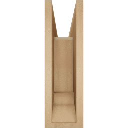 Ekena Millwork - BKTUR0554X18X18OLY01RCPR - Timberthane Faux Wood Olympic Style Bracket w/ Offset Brace, Traditional Ends, 5 1/2"W x 18"D x 18"H, Primed Tan