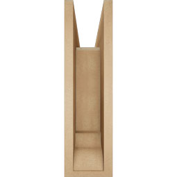 Ekena Millwork - BKTUR0554X20X20OLY01RCPR - Timberthane Faux Wood Olympic Style Bracket w/ Offset Brace, Traditional Ends, 5 1/2"W x 20"D x 20"H, Primed Tan