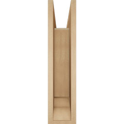 Ekena Millwork - BKTUR0554X20X24OLY01RCPR - Timberthane Faux Wood Olympic Style Bracket w/ Offset Brace, Traditional Ends, 5 1/2"W x 20"D x 24"H, Primed Tan