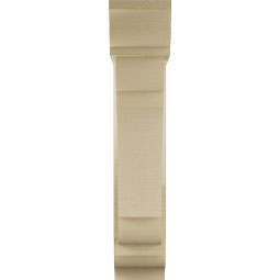 Ekena Millwork - BKTUR0554X20X28OLY01RCPR - Timberthane Faux Wood Olympic Style Bracket w/ Offset Brace, Traditional Ends, 5 1/2"W x 20"D x 28"H, Primed Tan