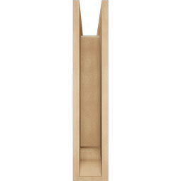 Ekena Millwork - BKTUR0554X20X28OLY01RCPR - Timberthane Faux Wood Olympic Style Bracket w/ Offset Brace, Traditional Ends, 5 1/2"W x 20"D x 28"H, Primed Tan