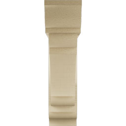 Ekena Millwork - BKTUR0554X22X22OLY01RCPR - Timberthane Faux Wood Olympic Style Bracket w/ Offset Brace, Traditional Ends, 5 1/2"W x 22"D x 22"H, Primed Tan