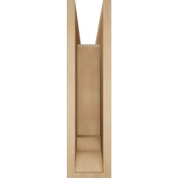 Ekena Millwork - BKTUR0554X22X22OLY01RCPR - Timberthane Faux Wood Olympic Style Bracket w/ Offset Brace, Traditional Ends, 5 1/2"W x 22"D x 22"H, Primed Tan