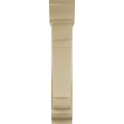 Ekena Millwork - BKTUR0554X22X30OLY01RCPR - Timberthane Faux Wood Olympic Style Bracket w/ Offset Brace, Traditional Ends, 5 1/2"W x 22"D x 30"H, Primed Tan