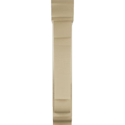Ekena Millwork - BKTUR0554X22X34OLY01RCPR - Timberthane Faux Wood Olympic Style Bracket w/ Offset Brace, Traditional Ends, 5 1/2"W x 22"D x 34"H, Primed Tan