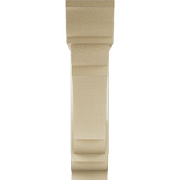 Ekena Millwork - BKTUR0554X24X24OLY01RCPR - Timberthane Faux Wood Olympic Style Bracket w/ Offset Brace, Traditional Ends, 5 1/2"W x 24"D x 24"H, Primed Tan