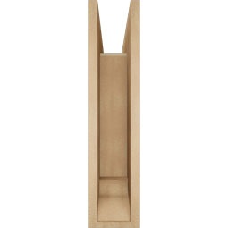 Ekena Millwork - BKTUR0554X24X24OLY01RCPR - Timberthane Faux Wood Olympic Style Bracket w/ Offset Brace, Traditional Ends, 5 1/2"W x 24"D x 24"H, Primed Tan