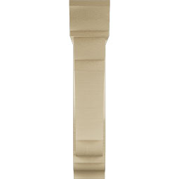 Ekena Millwork - BKTUR0554X24X28OLY01RCPR - Timberthane Faux Wood Olympic Style Bracket w/ Offset Brace, Traditional Ends, 5 1/2"W x 24"D x 28"H, Primed Tan