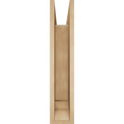 Ekena Millwork - BKTUR0554X24X28OLY01RCPR - Timberthane Faux Wood Olympic Style Bracket w/ Offset Brace, Traditional Ends, 5 1/2"W x 24"D x 28"H, Primed Tan