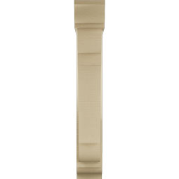 Ekena Millwork - BKTUR0554X24X36OLY01RCPR - Timberthane Faux Wood Olympic Style Bracket w/ Offset Brace, Traditional Ends, 5 1/2"W x 24"D x 36"H, Primed Tan