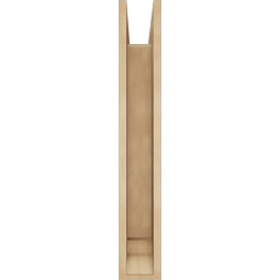 Ekena Millwork - BKTUR0554X24X36OLY01RCPR - Timberthane Faux Wood Olympic Style Bracket w/ Offset Brace, Traditional Ends, 5 1/2"W x 24"D x 36"H, Primed Tan