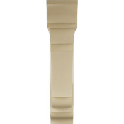 Ekena Millwork - BKTUR0554X26X26OLY01RCPR - Timberthane Faux Wood Olympic Style Bracket w/ Offset Brace, Traditional Ends, 5 1/2"W x 26"D x 26"H, Primed Tan