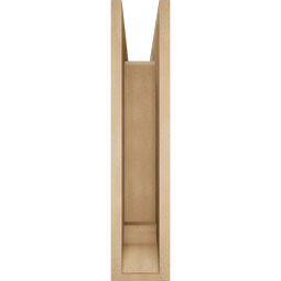 Ekena Millwork - BKTUR0554X26X26OLY01RCPR - Timberthane Faux Wood Olympic Style Bracket w/ Offset Brace, Traditional Ends, 5 1/2"W x 26"D x 26"H, Primed Tan