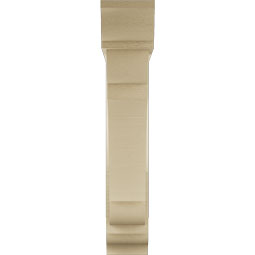 Ekena Millwork - BKTUR0554X26X30OLY01RCPR - Timberthane Faux Wood Olympic Style Bracket w/ Offset Brace, Traditional Ends, 5 1/2"W x 26"D x 30"H, Primed Tan