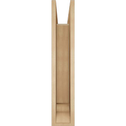 Ekena Millwork - BKTUR0554X26X30OLY01RCPR - Timberthane Faux Wood Olympic Style Bracket w/ Offset Brace, Traditional Ends, 5 1/2"W x 26"D x 30"H, Primed Tan