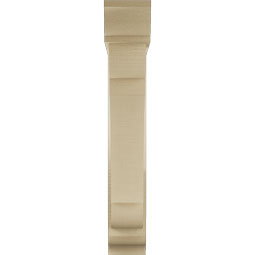 Ekena Millwork - BKTUR0554X26X34OLY01RCPR - Timberthane Faux Wood Olympic Style Bracket w/ Offset Brace, Traditional Ends, 5 1/2"W x 26"D x 34"H, Primed Tan