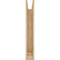Ekena Millwork - BKTUR0554X26X38OLY01RCPR - Timberthane Faux Wood Olympic Style Bracket w/ Offset Brace, Traditional Ends, 5 1/2"W x 26"D x 38"H, Primed Tan