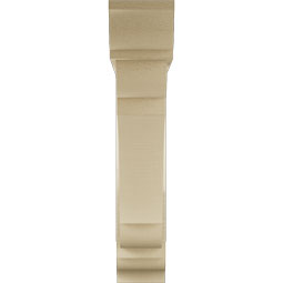 Ekena Millwork - BKTUR0554X28X28OLY01RCPR - Timberthane Faux Wood Olympic Style Bracket w/ Offset Brace, Traditional Ends, 5 1/2"W x 28"D x 28"H, Primed Tan