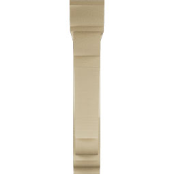 Ekena Millwork - BKTUR0554X28X32OLY01RCPR - Timberthane Faux Wood Olympic Style Bracket w/ Offset Brace, Traditional Ends, 5 1/2"W x 28"D x 32"H, Primed Tan