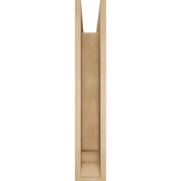Ekena Millwork - BKTUR0554X28X32OLY01RCPR - Timberthane Faux Wood Olympic Style Bracket w/ Offset Brace, Traditional Ends, 5 1/2"W x 28"D x 32"H, Primed Tan