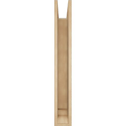 Ekena Millwork - BKTUR0554X28X40OLY01RCPR - Timberthane Faux Wood Olympic Style Bracket w/ Offset Brace, Traditional Ends, 5 1/2"W x 28"D x 40"H, Primed Tan