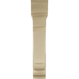 Ekena Millwork - BKTUR0554X30X30OLY01RCPR - Timberthane Faux Wood Olympic Style Bracket w/ Offset Brace, Traditional Ends, 5 1/2"W x 30"D x 30"H, Primed Tan
