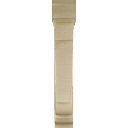 Ekena Millwork - BKTUR0554X30X34OLY01RCPR - Timberthane Faux Wood Olympic Style Bracket w/ Offset Brace, Traditional Ends, 5 1/2"W x 30"D x 34"H, Primed Tan