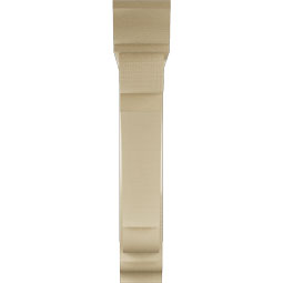 Ekena Millwork - BKTUR0554X32X32OLY01RCPR - Timberthane Faux Wood Olympic Style Bracket w/ Offset Brace, Traditional Ends, 5 1/2"W x 32"D x 32"H, Primed Tan