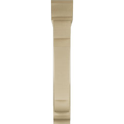 Ekena Millwork - BKTUR0554X32X36OLY01RCPR - Timberthane Faux Wood Olympic Style Bracket w/ Offset Brace, Traditional Ends, 5 1/2"W x 32"D x 36"H, Primed Tan