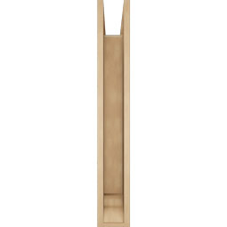 Ekena Millwork - BKTUR0554X32X38OLY01RCPR - Timberthane Faux Wood Olympic Style Bracket w/ Offset Brace, Traditional Ends, 5 1/2"W x 32"D x 38"H, Primed Tan