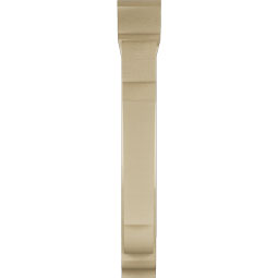 Ekena Millwork - BKTUR0554X32X40OLY01RCPR - Timberthane Faux Wood Olympic Style Bracket w/ Offset Brace, Traditional Ends, 5 1/2"W x 32"D x 40"H, Primed Tan