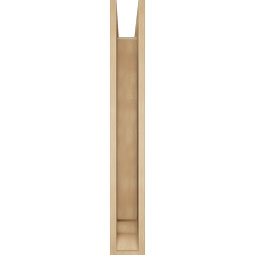 Ekena Millwork - BKTUR0554X32X40OLY01RCPR - Timberthane Faux Wood Olympic Style Bracket w/ Offset Brace, Traditional Ends, 5 1/2"W x 32"D x 40"H, Primed Tan